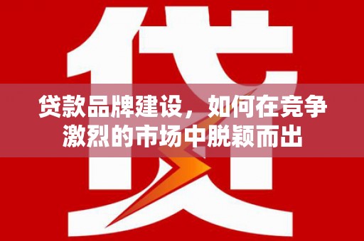 剑川贷款品牌建设，如何在竞争激烈的市场中脱颖而出