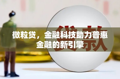 剑川微粒贷，金融科技助力普惠金融的新引擎