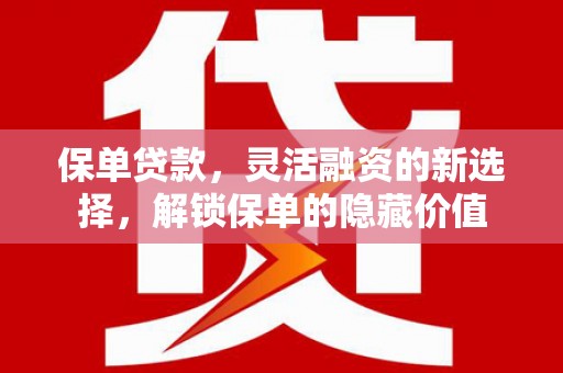剑川保单贷款，灵活融资的新选择，解锁保单的隐藏价值