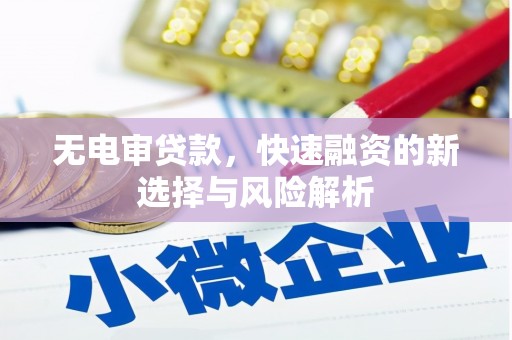 剑川无电审贷款，快速融资的新选择与风险解析