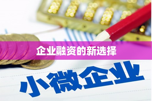 剑川企业融资的新选择