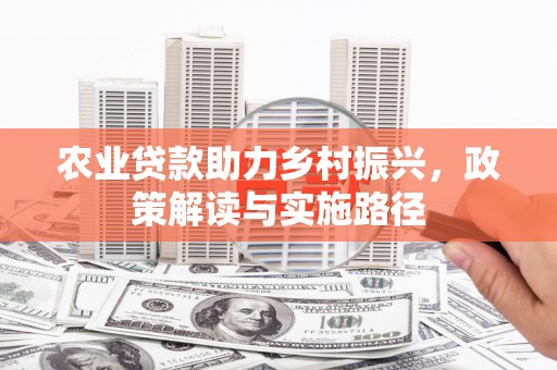 剑川农业贷款助力乡村振兴，政策解读与实施路径
