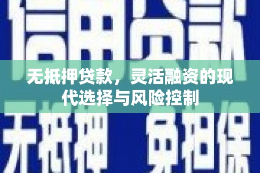 剑川无抵押贷款，灵活融资的现代选择与风险控制