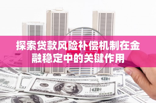 剑川探索贷款风险补偿机制在金融稳定中的关键作用