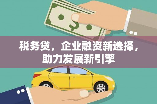 剑川税务贷，企业融资新选择，助力发展新引擎