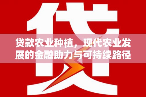 剑川贷款农业种植，现代农业发展的金融助力与可持续路径