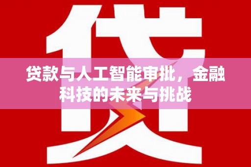 剑川贷款与人工智能审批，金融科技的未来与挑战