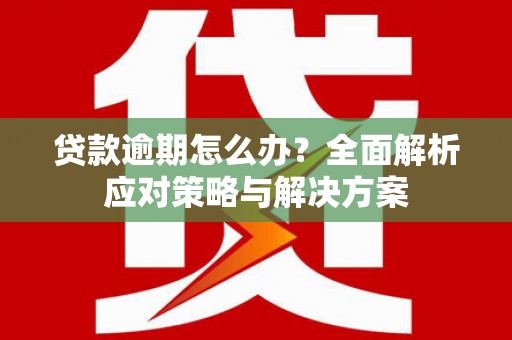 剑川贷款逾期怎么办？全面解析应对策略与解决方案