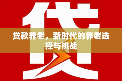 剑川贷款养老，新时代的养老选择与挑战