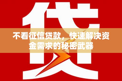 剑川不看征信贷款，快速解决资金需求的秘密武器
