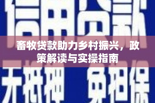 剑川畜牧贷款助力乡村振兴，政策解读与实操指南