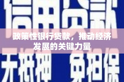 剑川政策性银行贷款，推动经济发展的关键力量