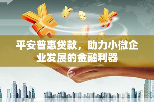 剑川平安普惠贷款，助力小微企业发展的金融利器