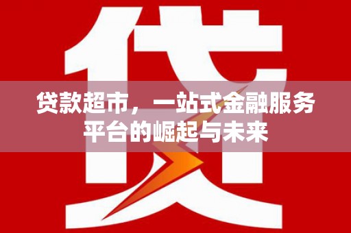 剑川贷款超市，一站式金融服务平台的崛起与未来