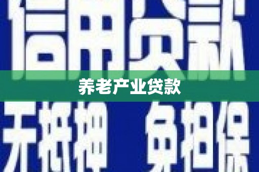 剑川养老产业贷款