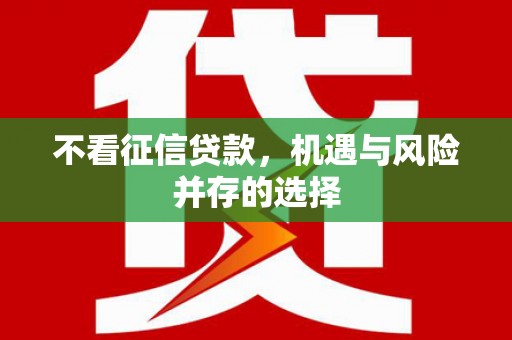 剑川不看征信贷款，机遇与风险并存的选择